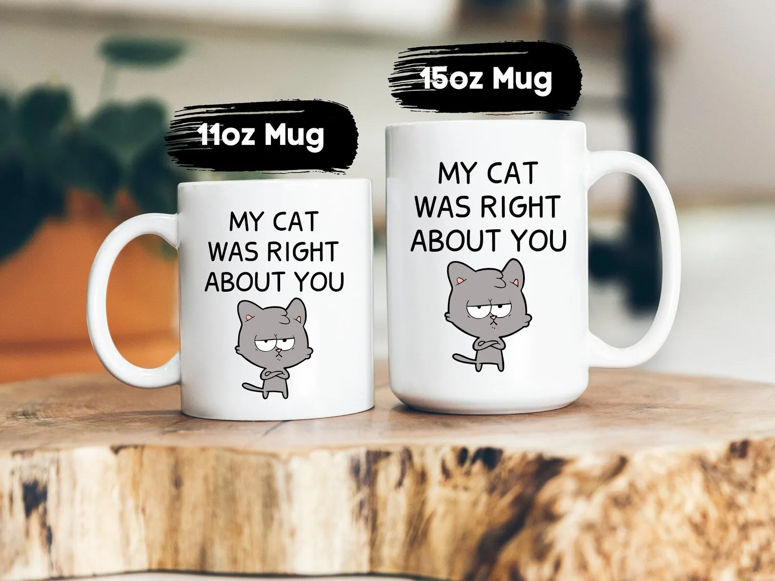 My Cat Was Right About You Mug Funny Cat Coffee Cup