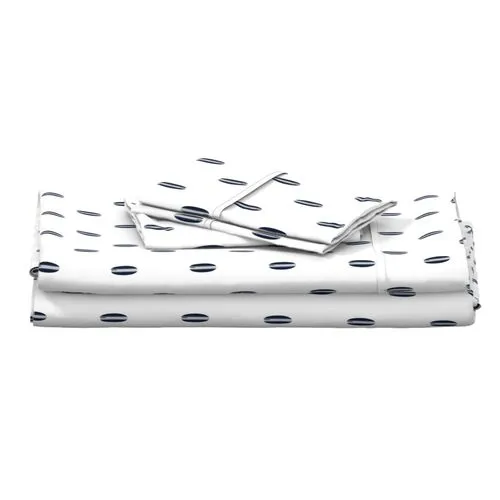 Navy Blue and Gray Mini Size Classic Surfboards Sheet Set from Surfer Bedding™️