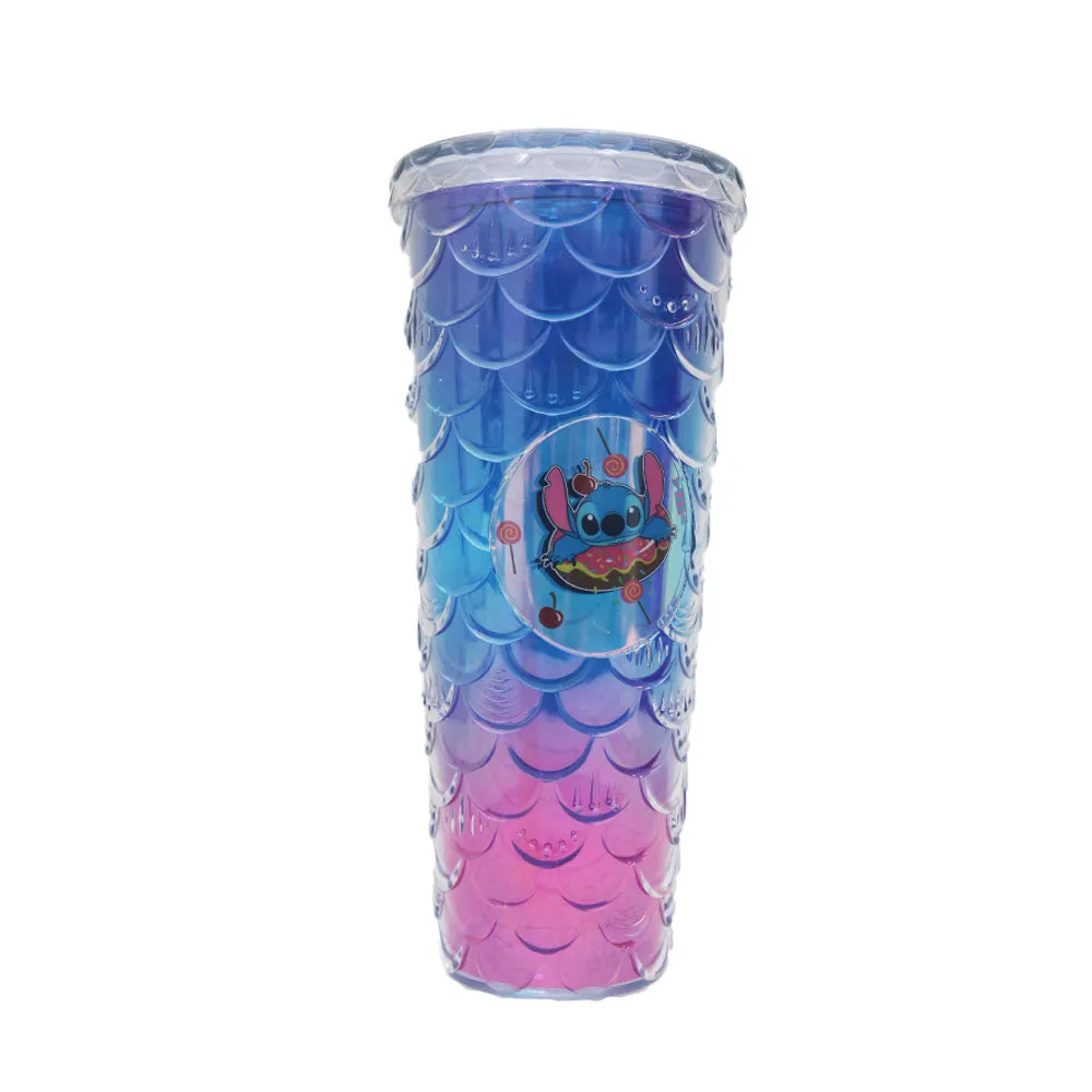 (NET) Tumbler Animals Cup Water Cup With Straw 750 ML