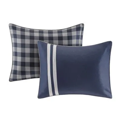 New - 2pc Twin/Twin XL Trent Reversible Comforter Mini Set Navy