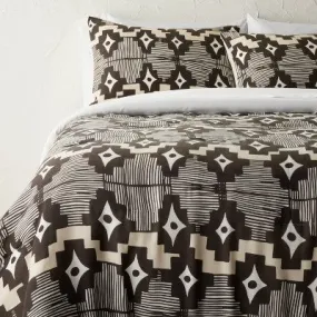 New - 3pc King Day in Day Out Printed Comforter and Sham Set Dark Gray - Opalhouse