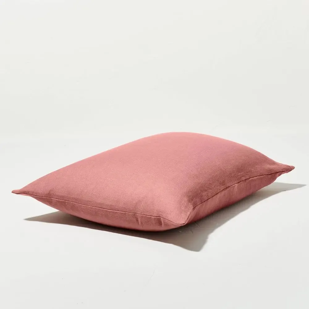 New - Casaluna Hemp Duvet Cover Set OEKO-TEX Breathable Lightweight, Rose, Full/Queen