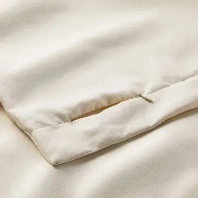 New - Euro Lyocell Cotton Blend Comforter Sham Cream - Casaluna