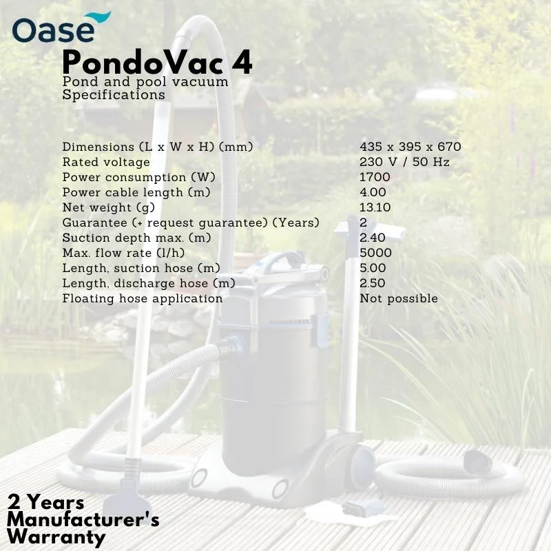 OASE PondoVac 4  Pool & Pond Vacuum cleaner