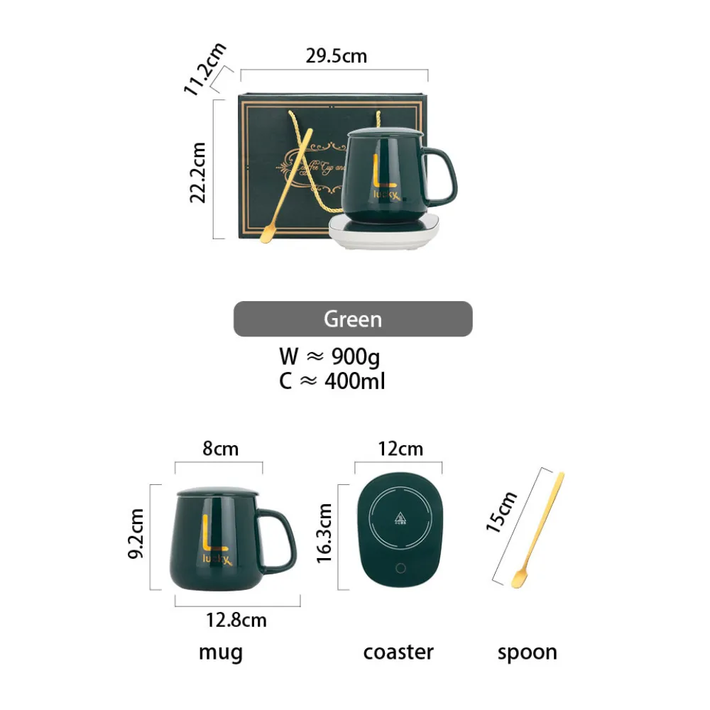 Office Mug With Heating Base & Gift Box