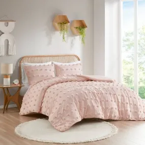 Open Box - Intelligent Design 3pc Full/Queen Elise Jacquard Comforter Set Pink