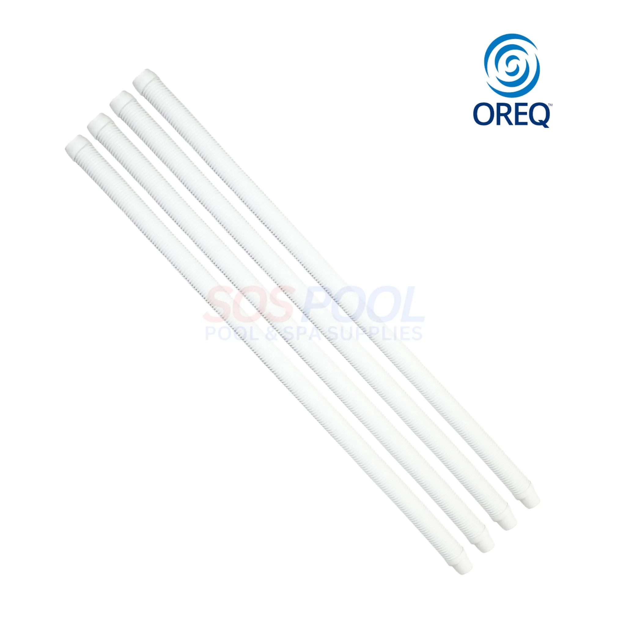 OREQ Sectional Connector Hose For Automatic Pool Cleaner Vacuum | White | 4' Ft | APC204