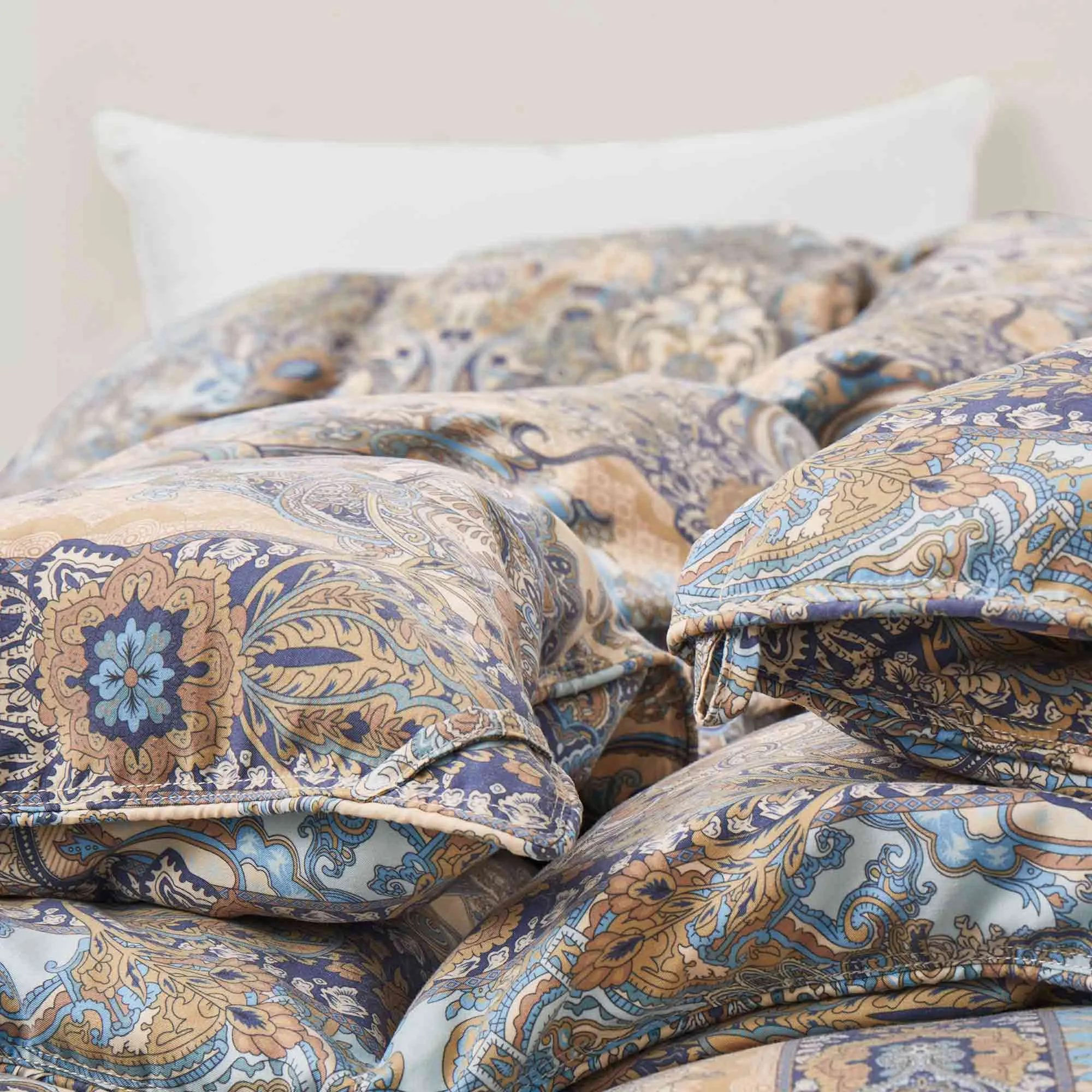 Paisley Print Goose Feather and Down Comforter Vintage Aesthetic Style