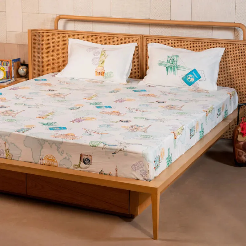 Passport To Wonderland Bed Sheet