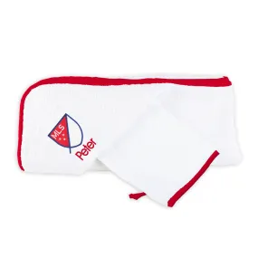 Personalized MLS Crest Hooded Towel & Wash Mitt Set