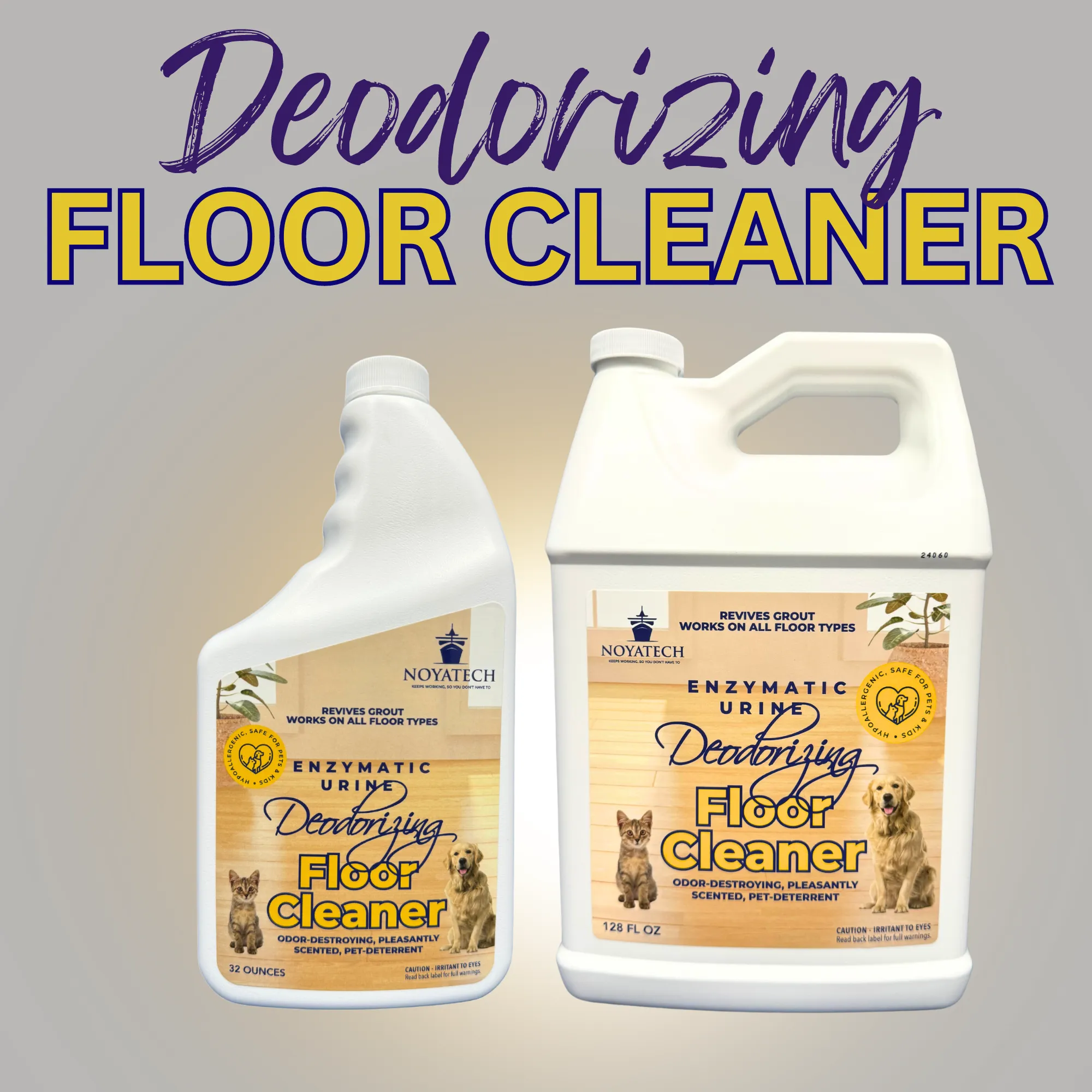 Pet safe deodorizing Enzymatic Floor Cleaner – Deter & Deodorize, Long-Lasting Protection, Safe for Pets & Kids, Non-Toxic, Eco-Friendly.