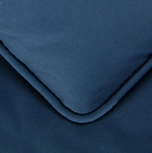 Pinch Pleat Comforter Set - Full/Queen Navy Blue