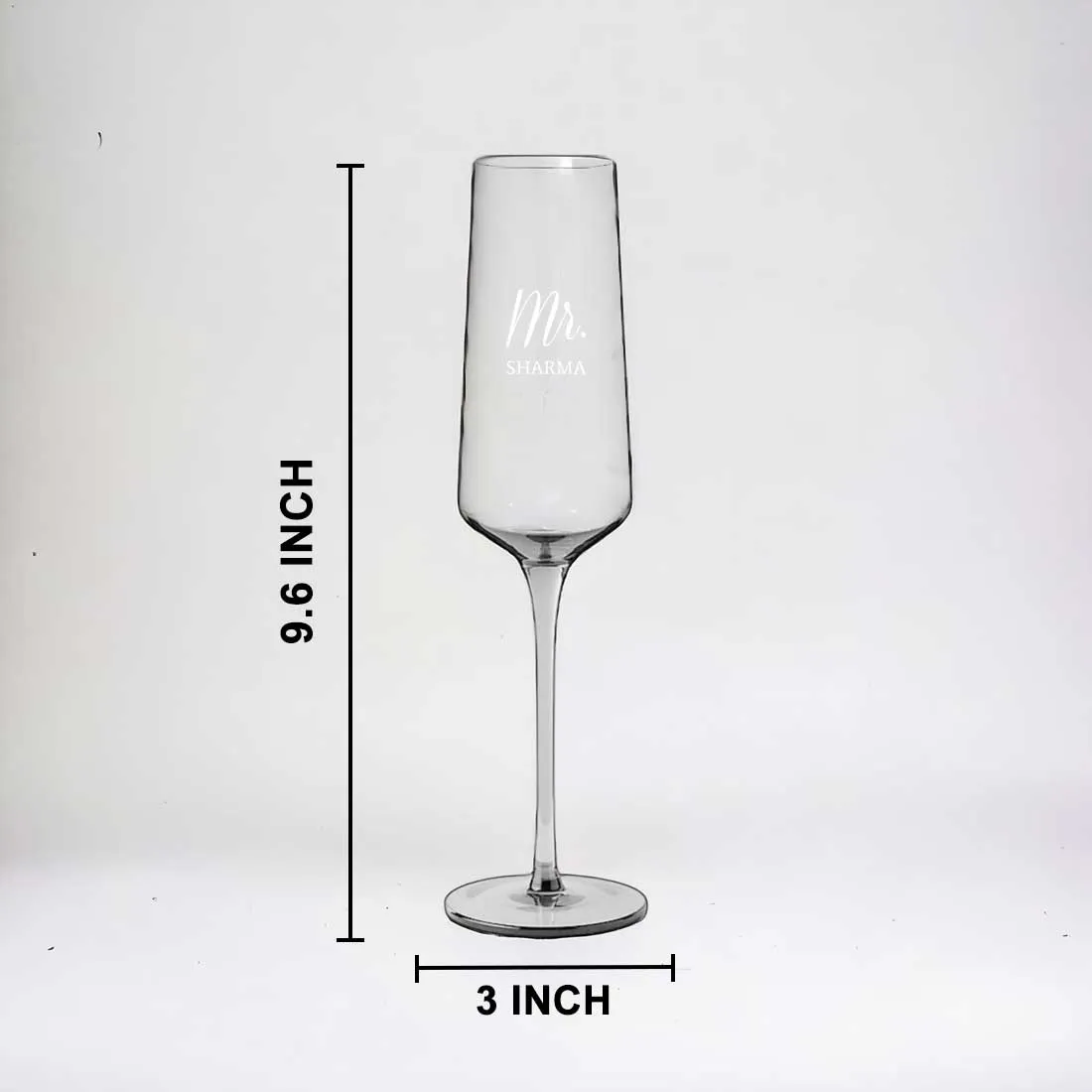 Premium Champagne Glasses Customised with Name For Couples