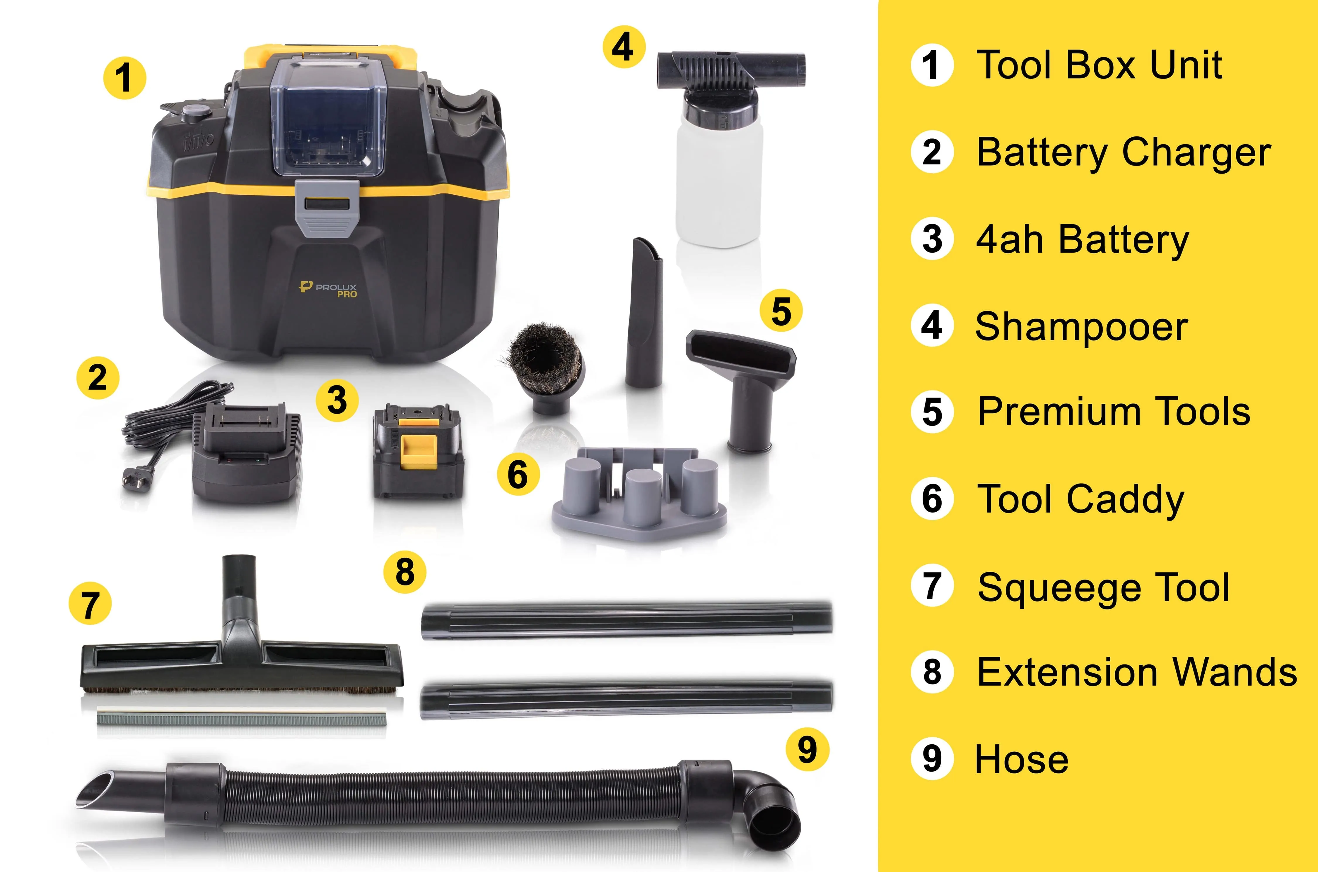 Prolux PLCTB Cordless Commercial Wet/Dry Tool & Travel Vacuum