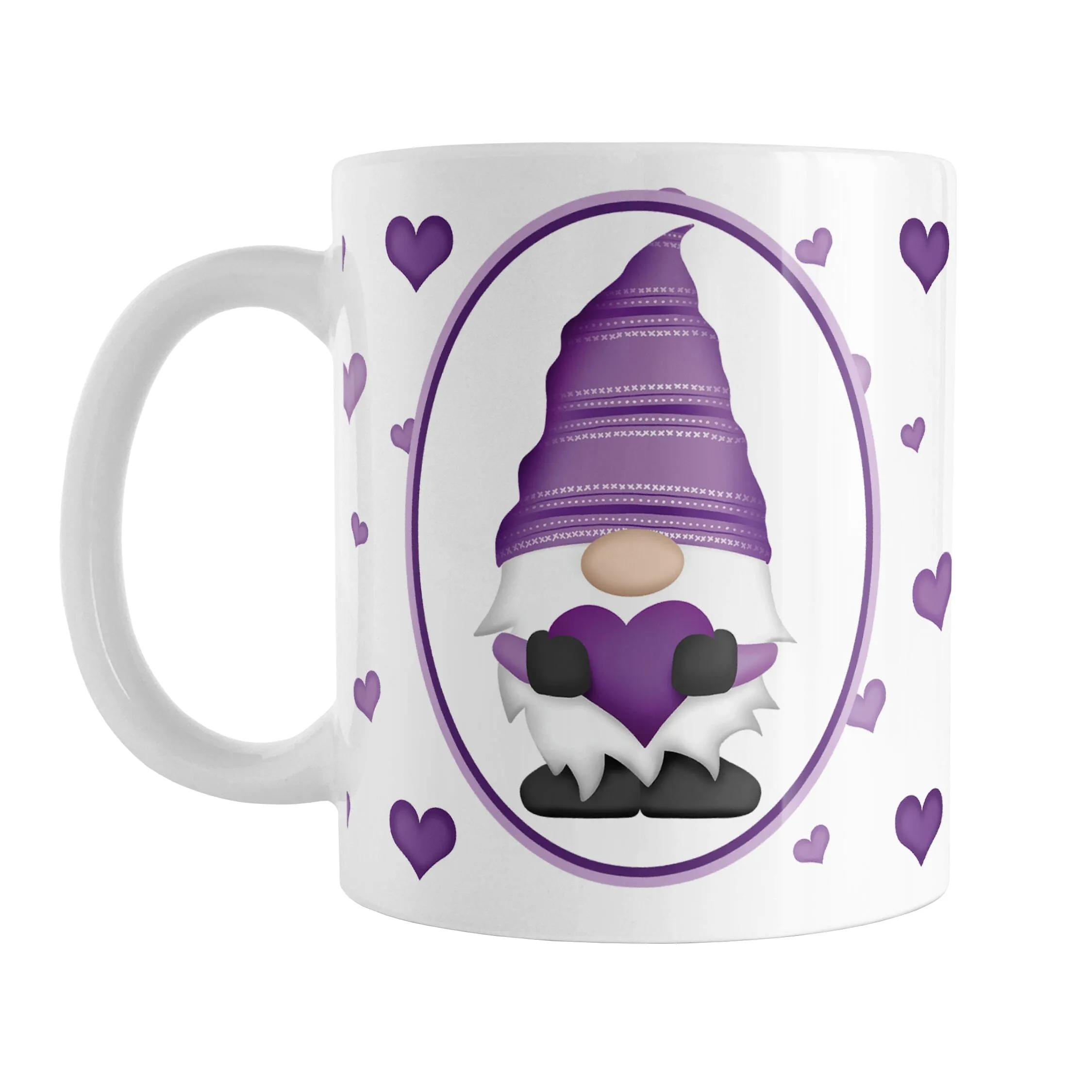 Purple Gnome Dainty Hearts Mug