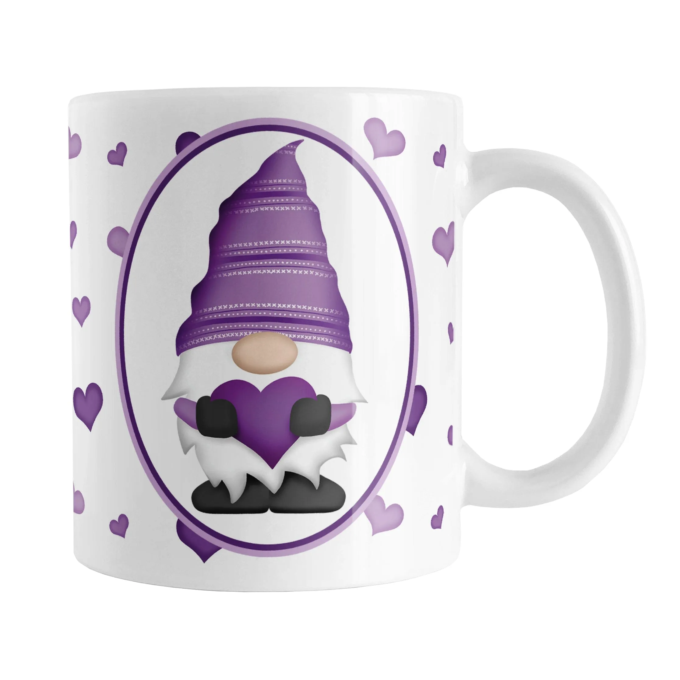 Purple Gnome Dainty Hearts Mug