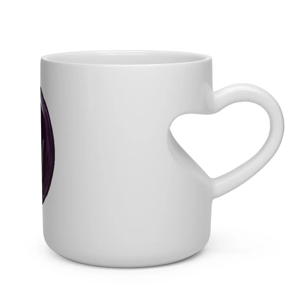 Purple Rock Heart Shape Mug