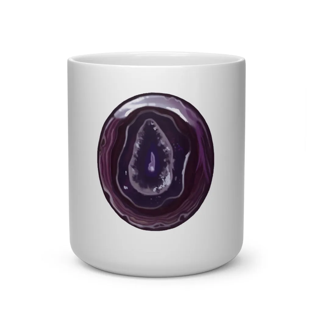 Purple Rock Heart Shape Mug