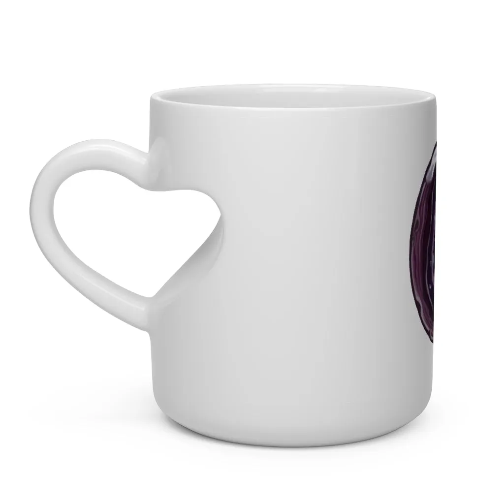 Purple Rock Heart Shape Mug