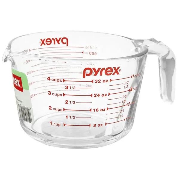 PYREX - Glass Measuring Cup - 1 Quart (4 Cups)