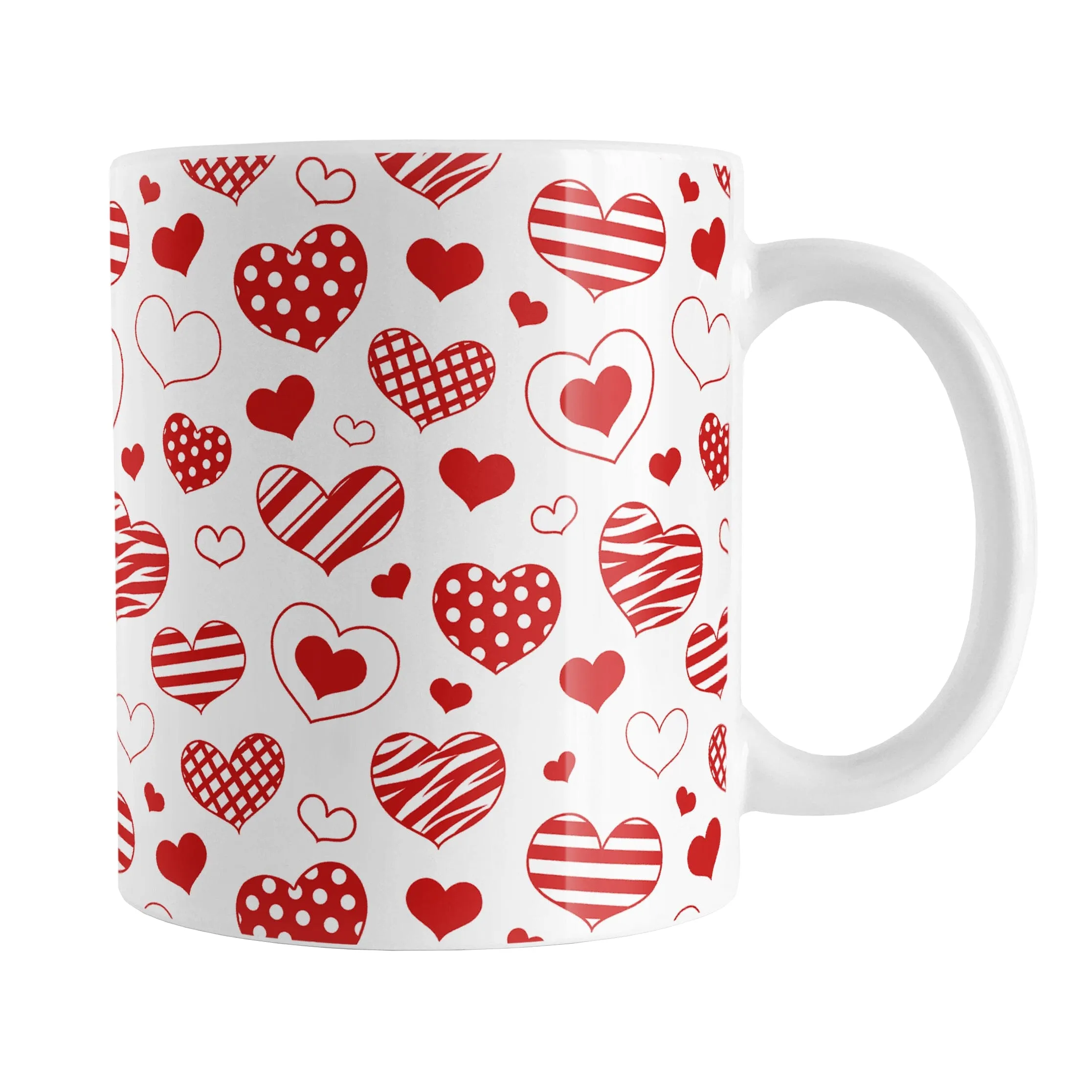 Red Heart Doodles Mug