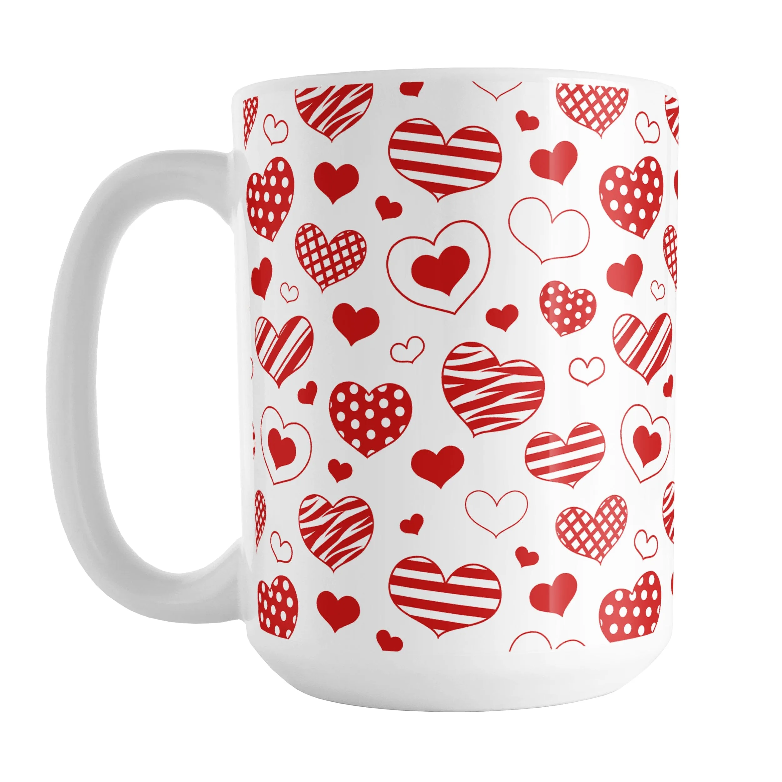 Red Heart Doodles Mug