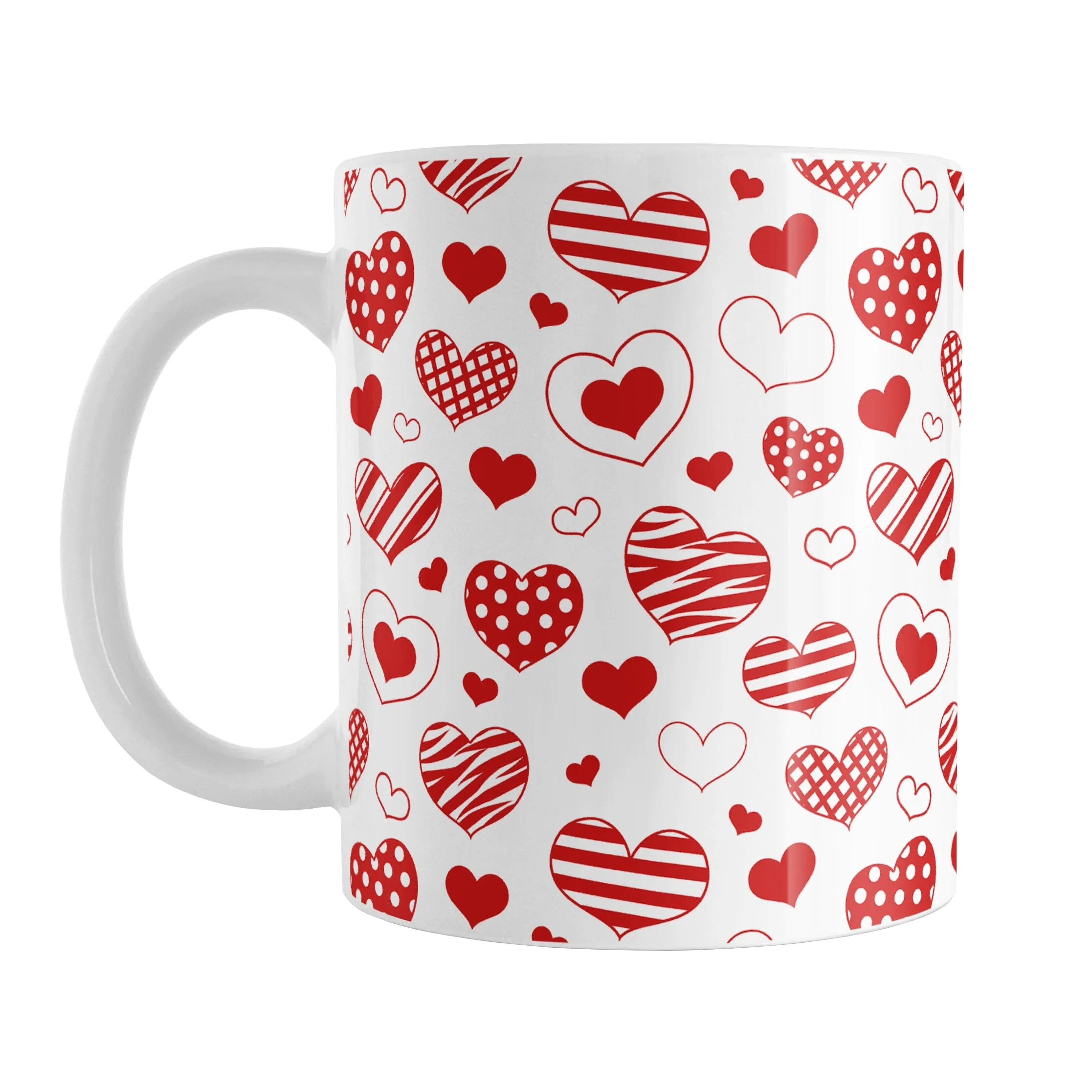 Red Heart Doodles Mug