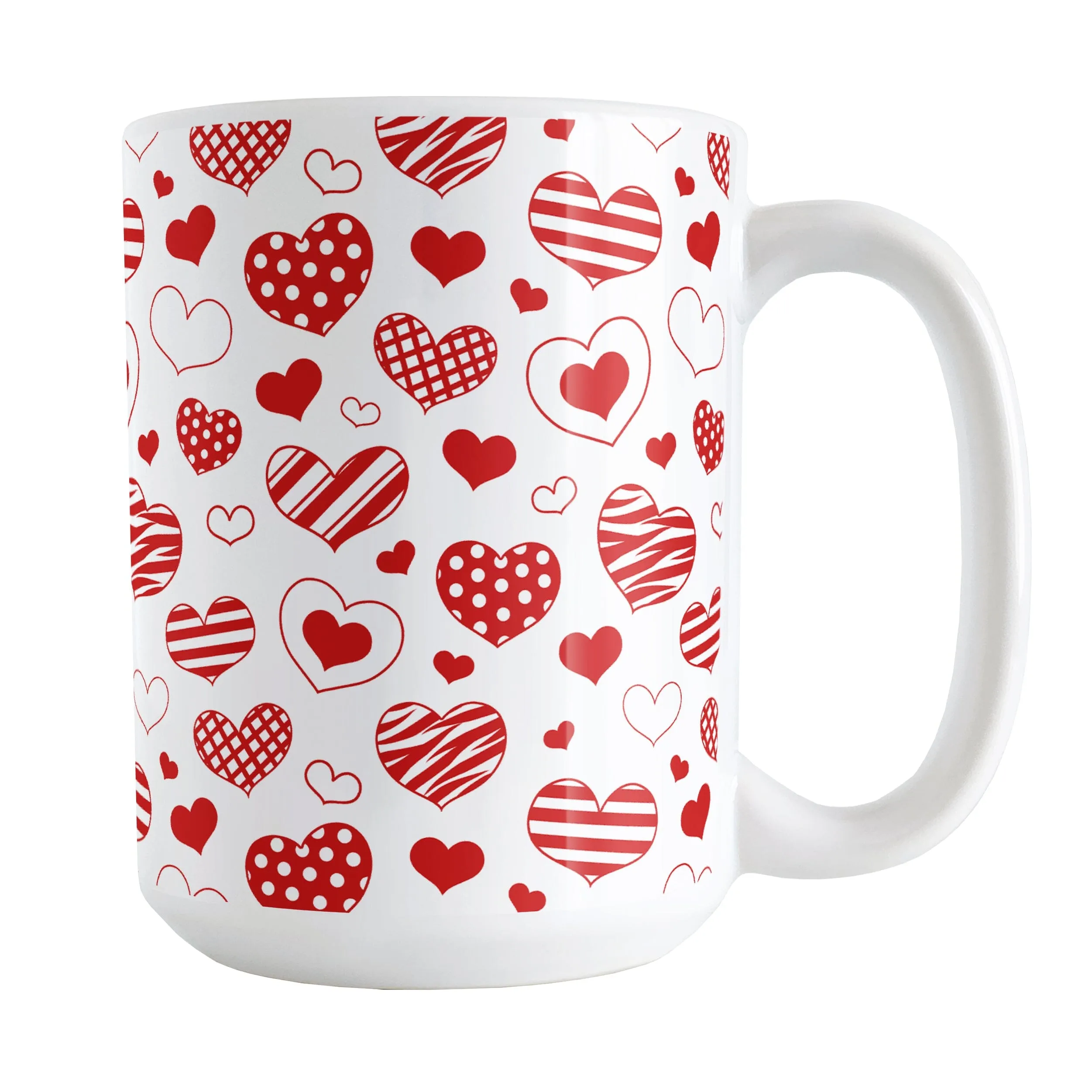 Red Heart Doodles Mug