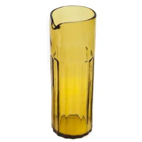 Reed Carafe | Hand Pressed Recycled Glass | Amber