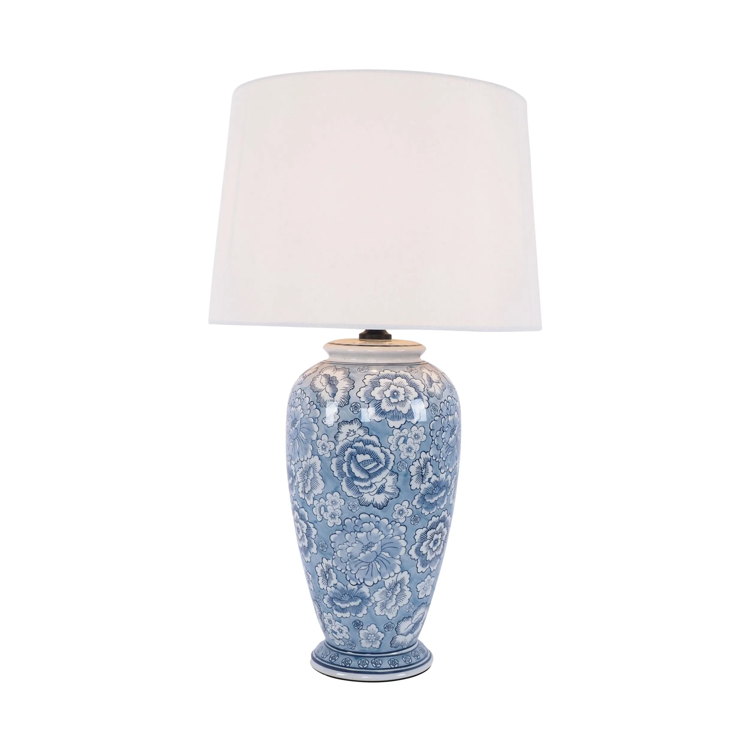 Rose Bush Ceramic Jar Table Lamp 67cm