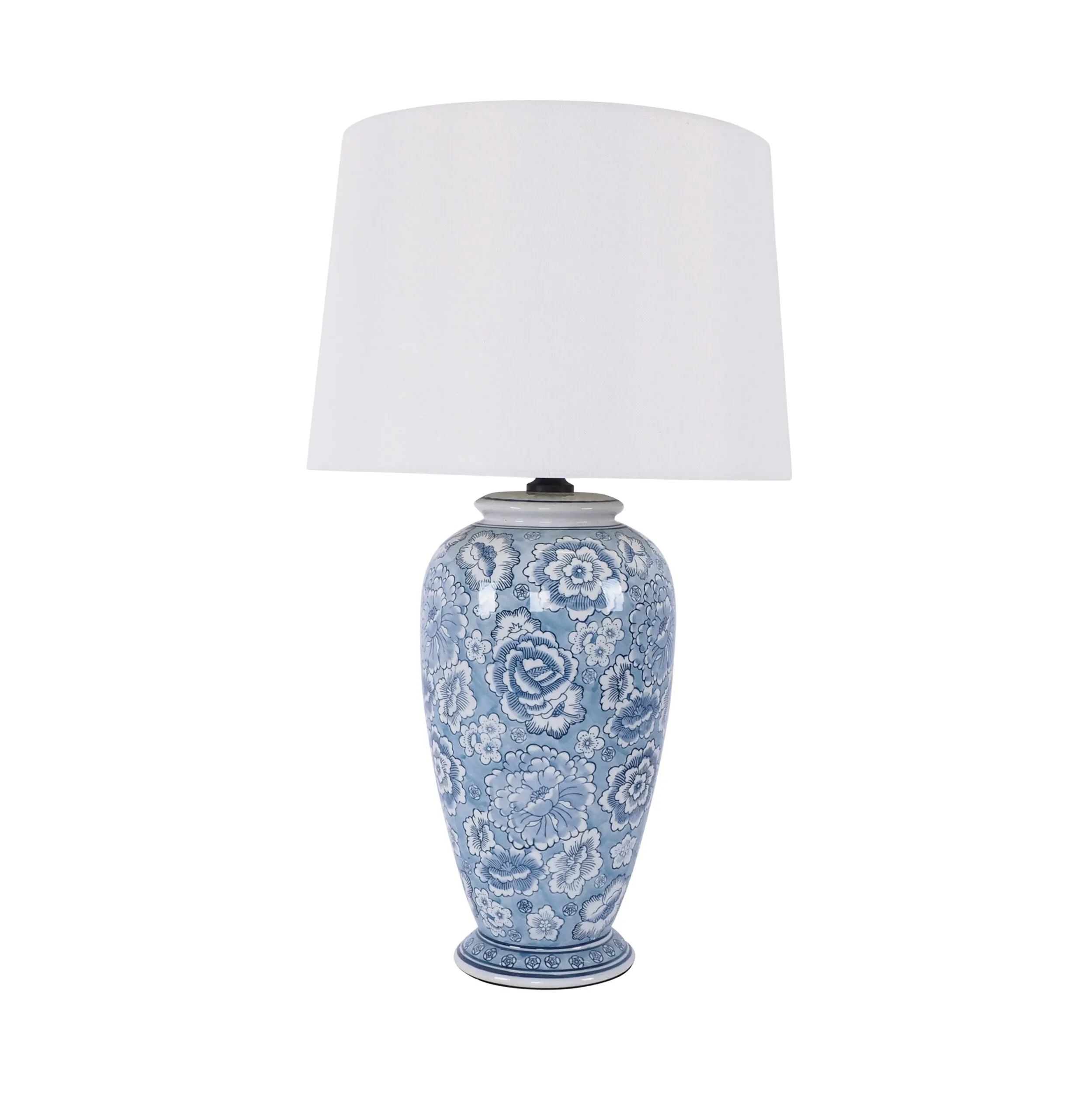 Rose Bush Ceramic Jar Table Lamp 67cm