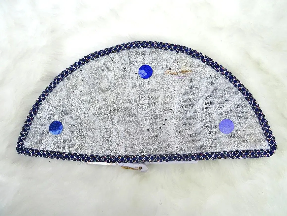 Royal Blue Simple Bridal wedding African Traditional engagement hand fan