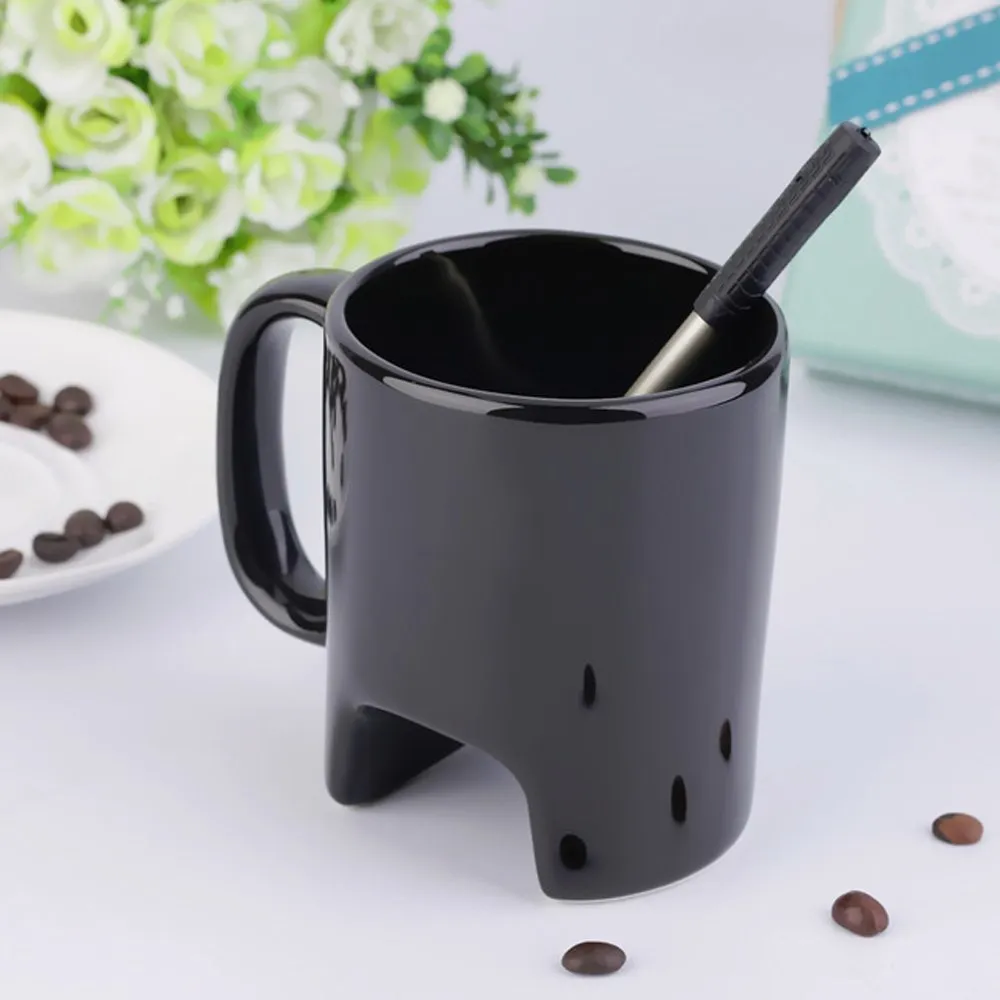 s Creative 300ml Black Ceramic Coffee Golf Mug With Golf Handle Shape Pen Personality Ceramic Mugs And Cup