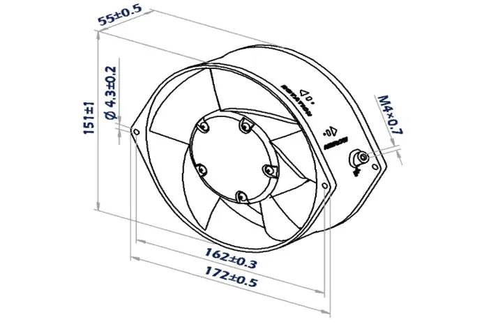 sA15055M Series AC Axial Fans