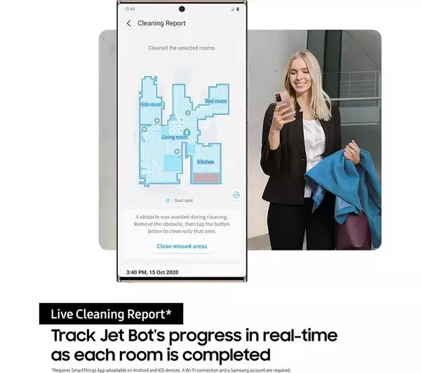 Samsung, Jet Bot™  Robot Vacuum Cleaner with Auto Empty CleanStation