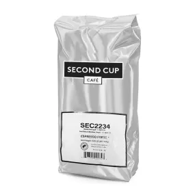 Second Cup Espresso Forte Dark Whole Bean Coffee, 2 lb