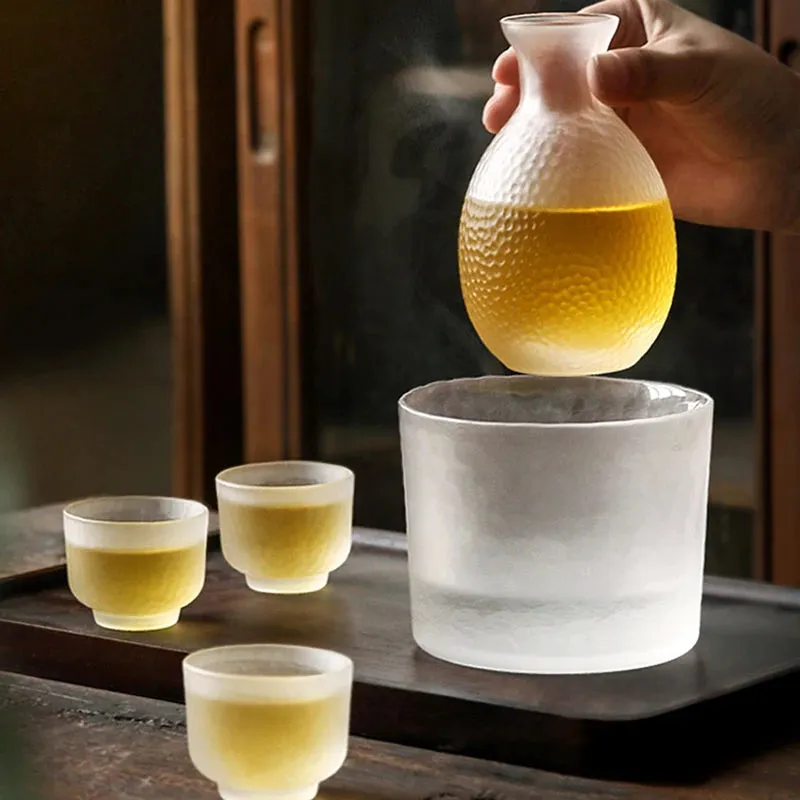 Serenity Frosted Glass Sake Set