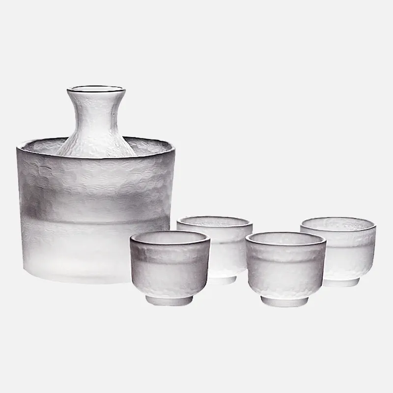 Serenity Frosted Glass Sake Set