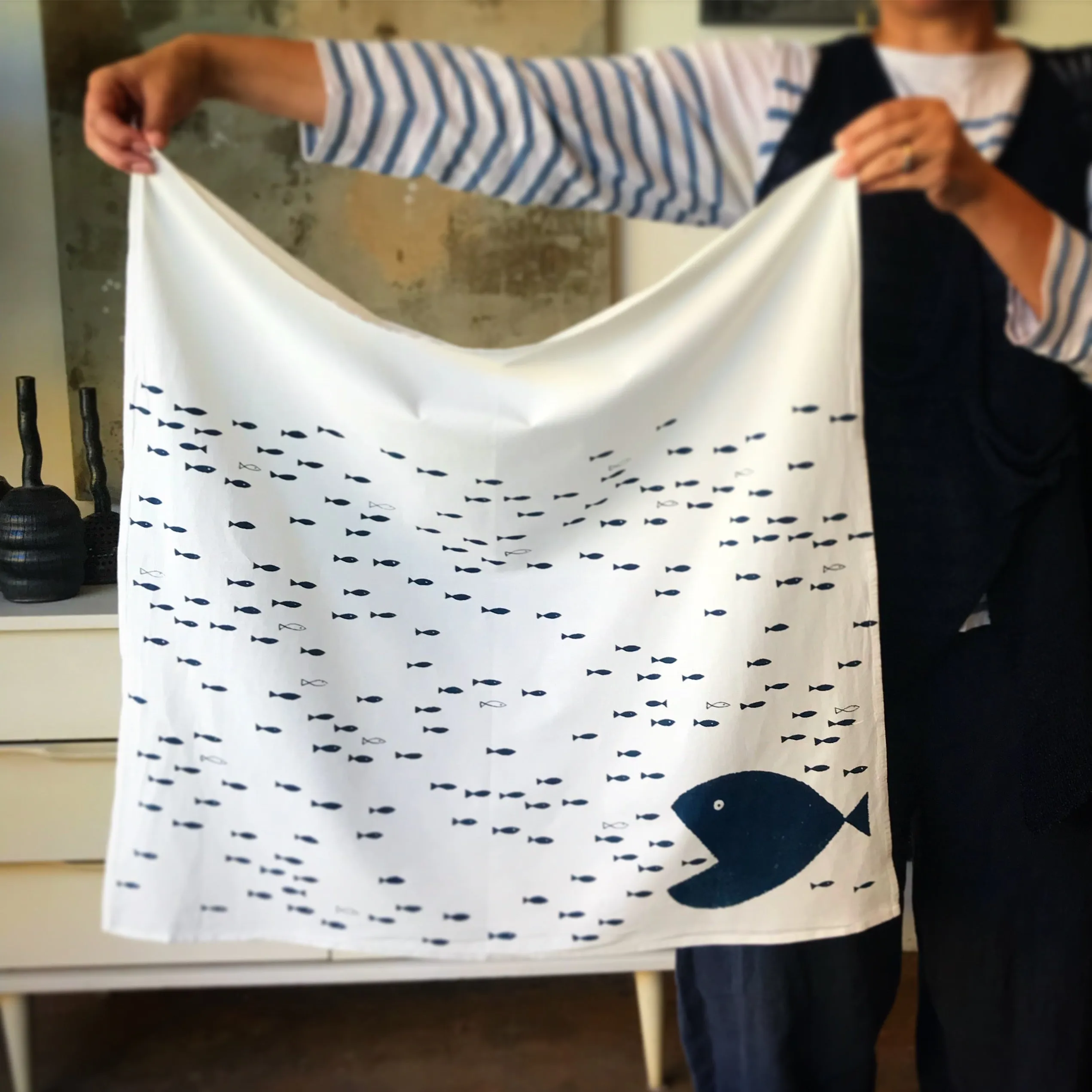 Small Fish Big Fish Towel