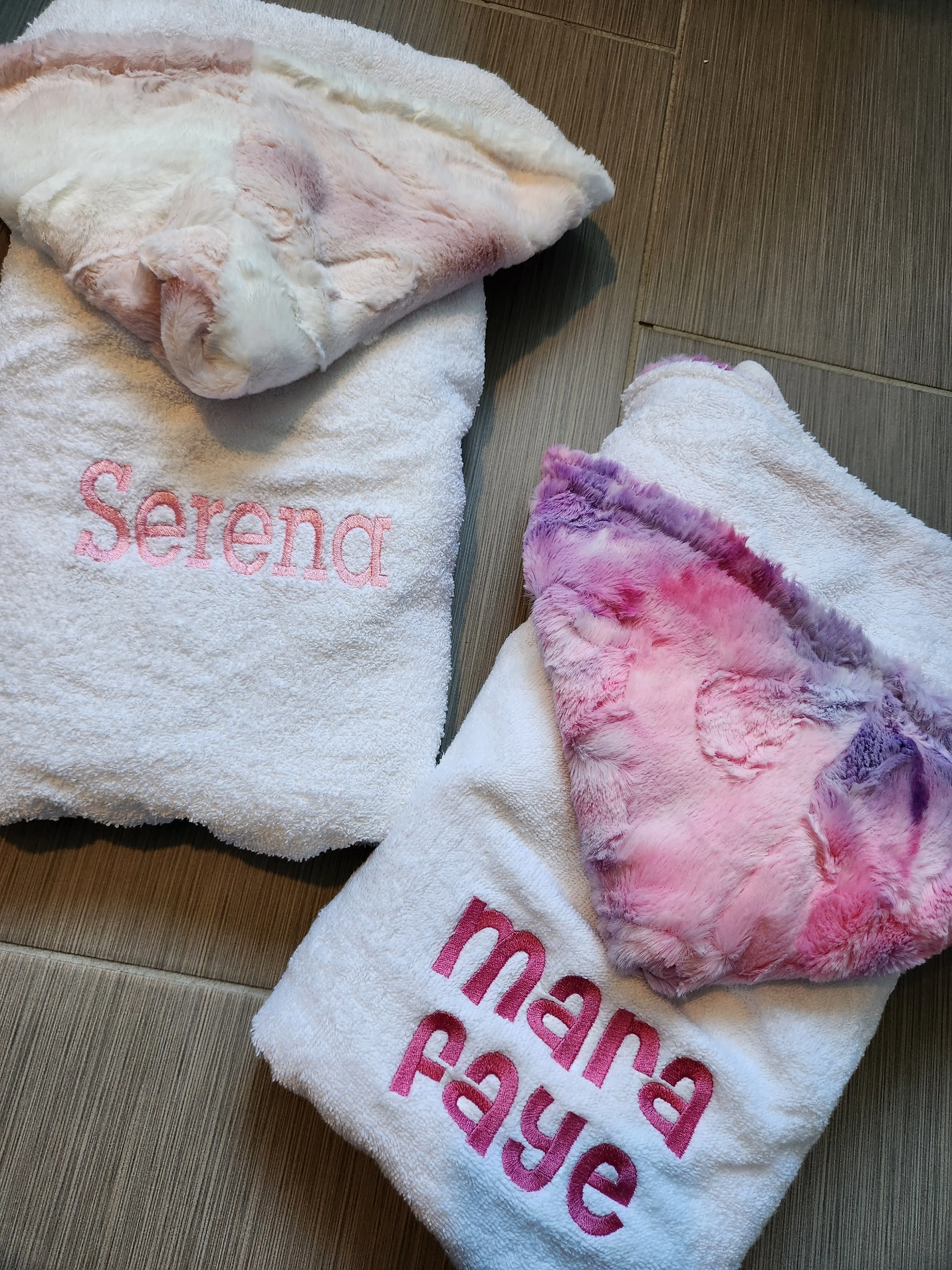 Sorbet Cotton Candy Fur Hooded Toddler Towel