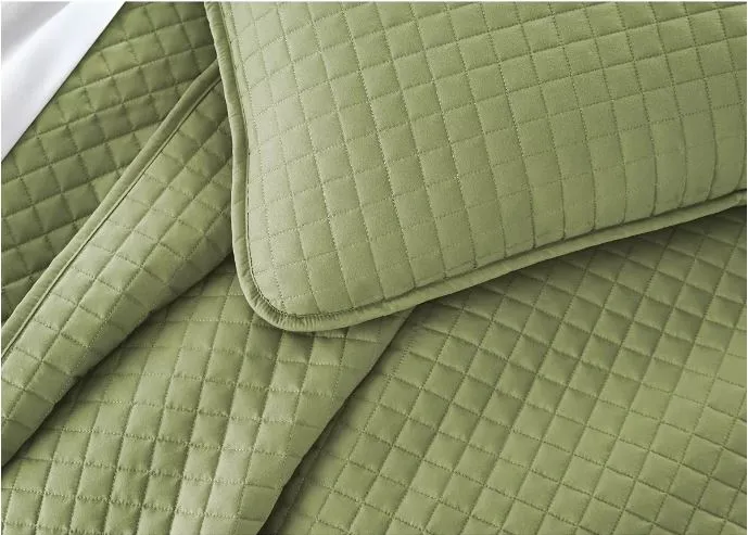 Southshore Fine Linens Oversized Lightweight Quilt & Sham Set, Full/Queen, Green