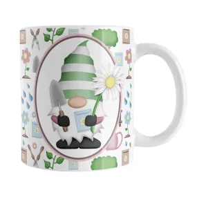 Spring Gnome Gardening Pattern Mug