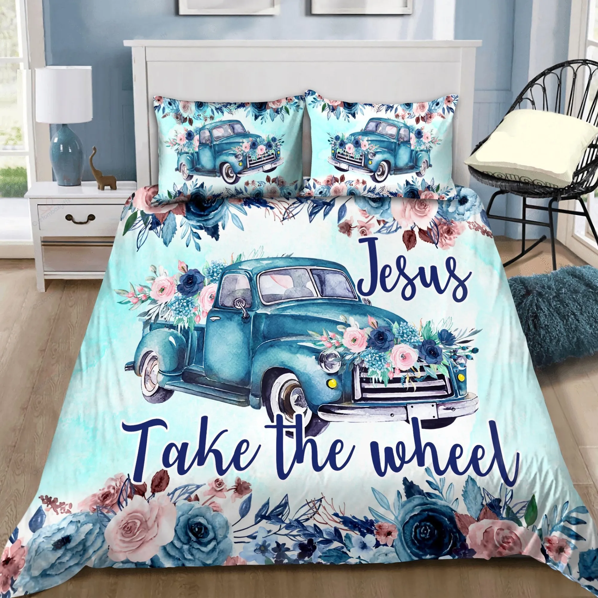 Stain Glass Jesus Christ Jesus Bedding Set - Christian Bedding Sets