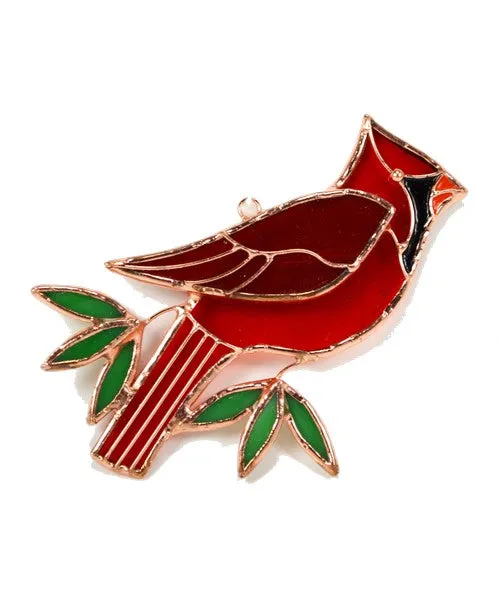 Stained Glass Cardinal Suncatcher