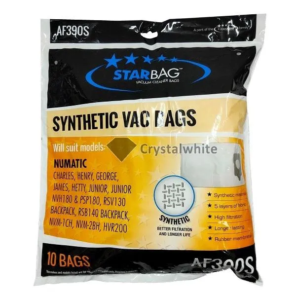 Starbag AF390S Synthetic Vacuum Cleaner Bags