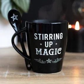 Stirring up Magic Mug With Spoon