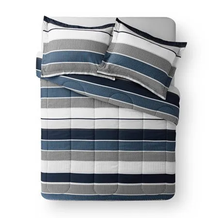 Stripe Bed in a Bag Bedding Set