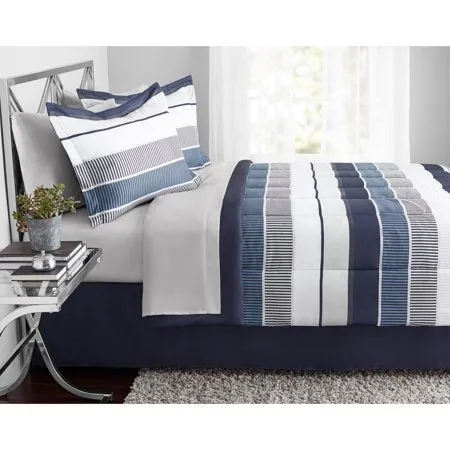 Stripe Bed in a Bag Bedding Set