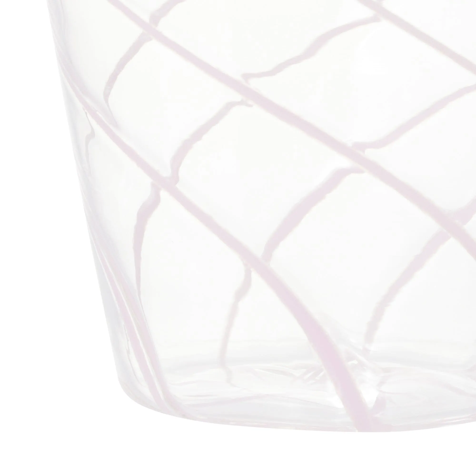 Striped Glass Cup Pink