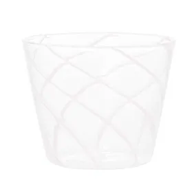 Striped Glass Cup Pink